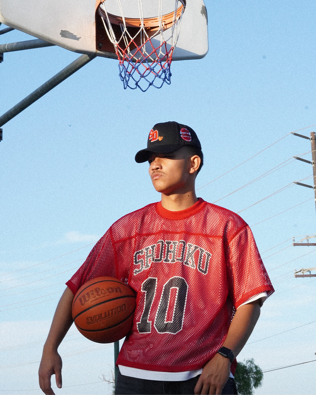 (BLACK/RED) "SD" <3 SNAPBACK